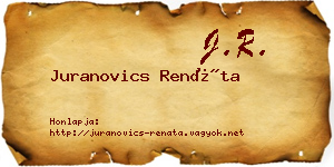 Juranovics Renáta névjegykártya